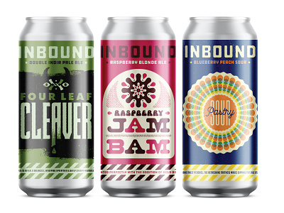 Beer can label designs for Inbound Brewco