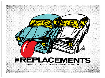 Replacements Concert Poster concert poster design gigposter graphic design illustration poster design print screen print screen printed screenprint typography