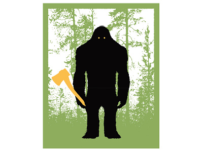 "Lumber Beast" poster branding design graphic design illustration poster design print screenprint typography