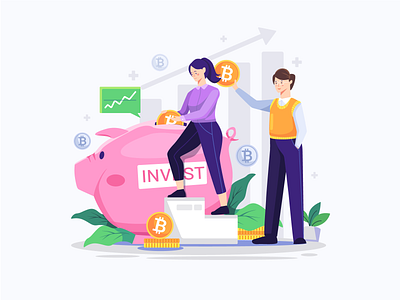 Business Investment Flat Illustration branding business flat header illustration illustration investment ui ui design vector web