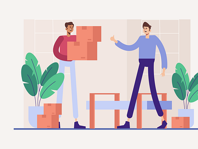 Send Box Flat Illustration Illustration