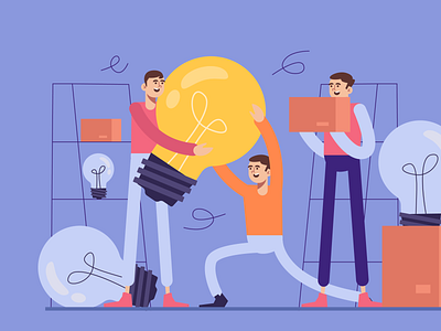 Team Work Flat Illustration