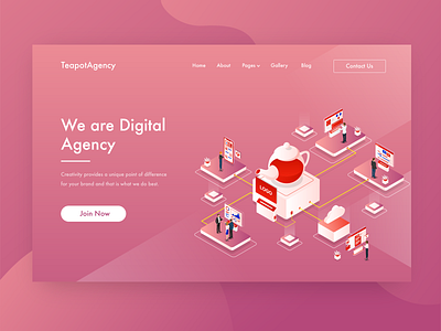 TeapotAgency - We are Digital Agency Header Ilustration