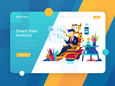 Robot Kecil - Smart Data Analysis Header Ilustration