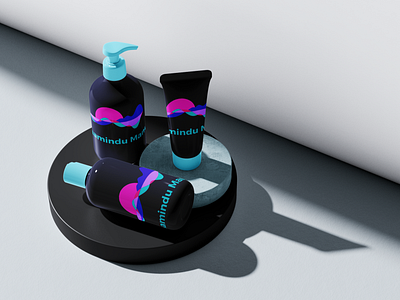 3D Cosmetic Set Mockup