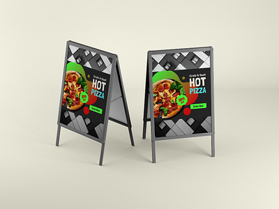 Poster Stand 3D Mockup