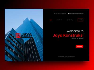 Jaya Konstruksi E-Recruitment Page e recruitment graphic design jaya konstruksi ui ui design ui interface web design