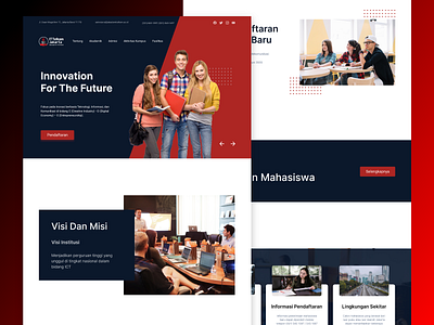 Akademi Telkom Jakarta Landing Page college web design landing page school homepage ui university homepage web design website