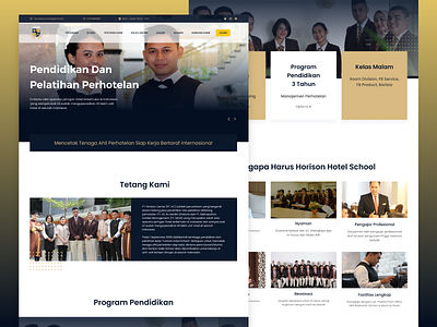 Horison Hotel School Landing Page college web design graphic design horison horison group landing page mgm ui web design