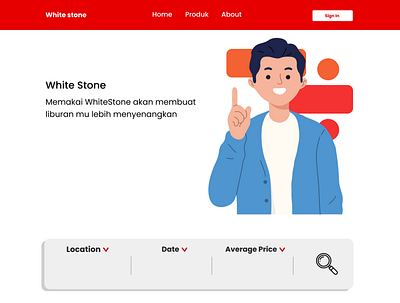 White Stone branding graphic design landing page ui ux we web design