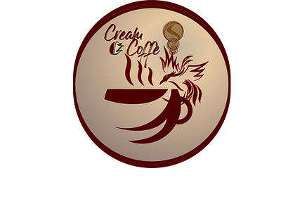 Logo Coffe CREAM branding graphic design