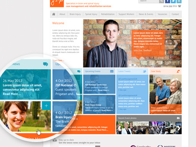 Website design colour modular solid website