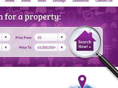 Property Website Search Bar house property search web design website
