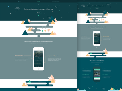 Journey / Homepage app clean flat grey homepage illo iphone journey minimal white