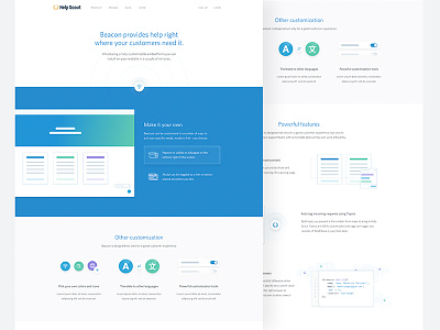 Beacon / Landing Page animation blue clean illustrations landing page web design