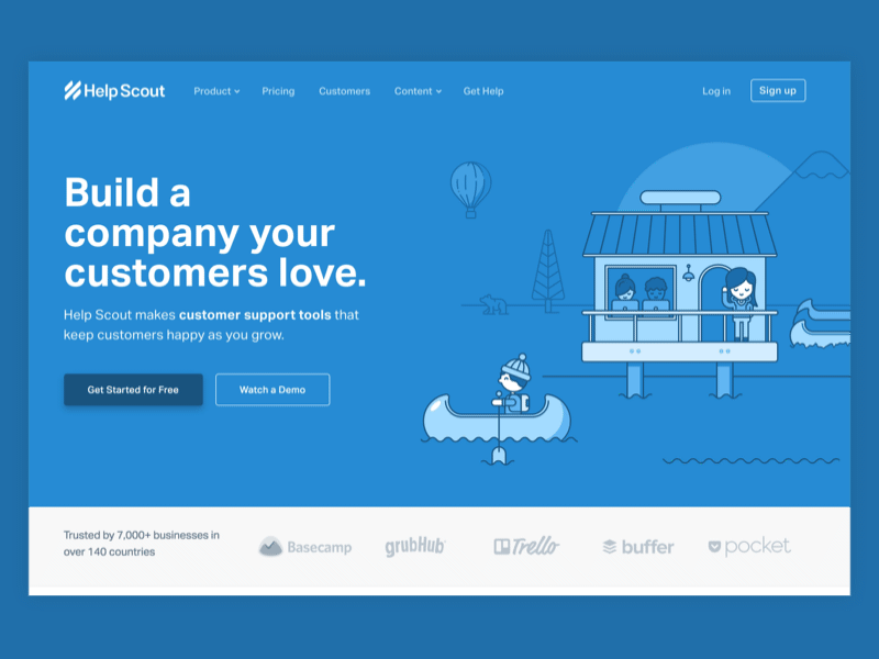 Help Scout help desk help desk software help scout home page illustration redesign