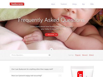 FAQ Concept design homepage purple red ui ux web web design white