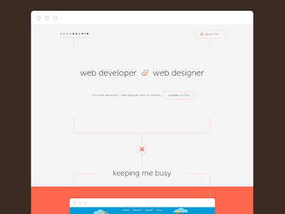 develop / design flat minimal portfolio redesign web design whitesmoke