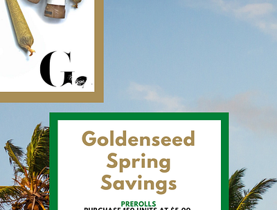 GSeed Spring Savings cannabis illustrator postcarddesign promotion