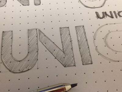 Client logo Unic... logo pencil sketch