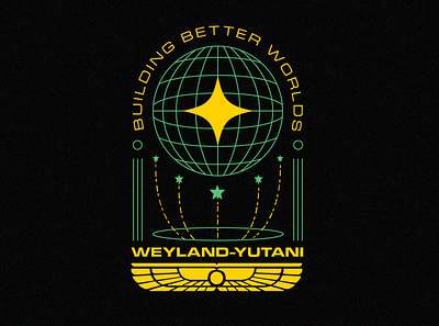 Weyland Yutani Emblem alien branding design emblem graphic graphic design illustrator logo patch pin sci fi vector weyland yutani