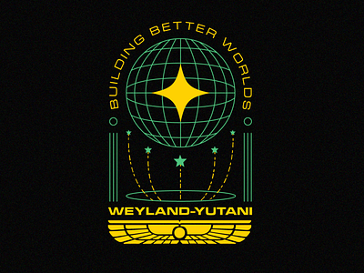 Weyland Yutani Emblem alien branding design emblem graphic graphic design illustrator logo patch pin sci fi vector weyland yutani