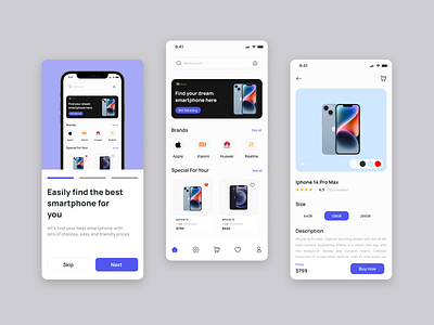 Smartshop app design ui