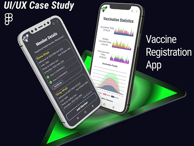 Vaccine Registration App app casestudy covid 19 design figma product design ui ux
