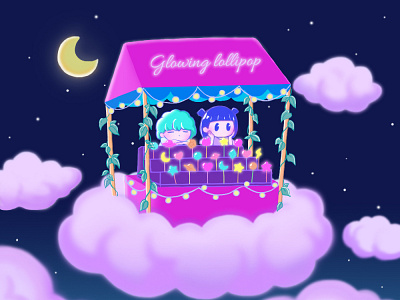 Glowing Lollipops art design illust illustration