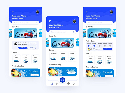 Car wash app branding design icon illustration logo typography ui ux vector