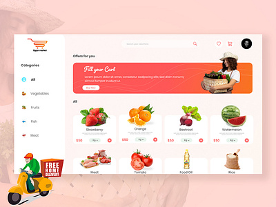 Grocery shop web app app branding design icon illustration logo typography ui ux vector