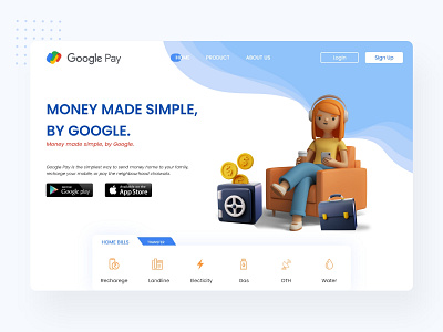 Re design Google pay web app app branding design icon illustration logo typography ui ux vector