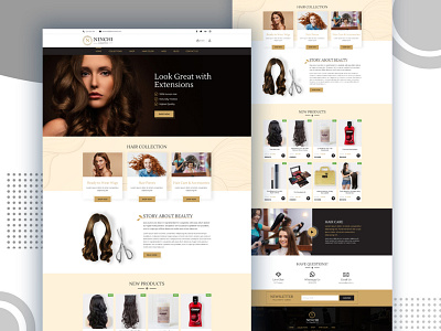Ninchi Hair Wig Collections Website Design art branding creative design designer developemt ui web web designer website wordpress