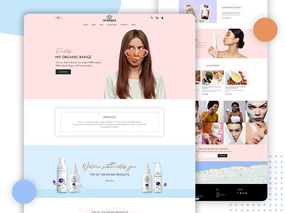 Ornance Beauty Products beauty collections creative design girls landing page products ui ux web website woman