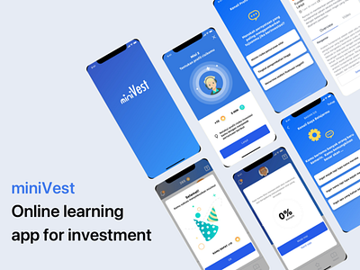 miniVest mobile app online learning ui