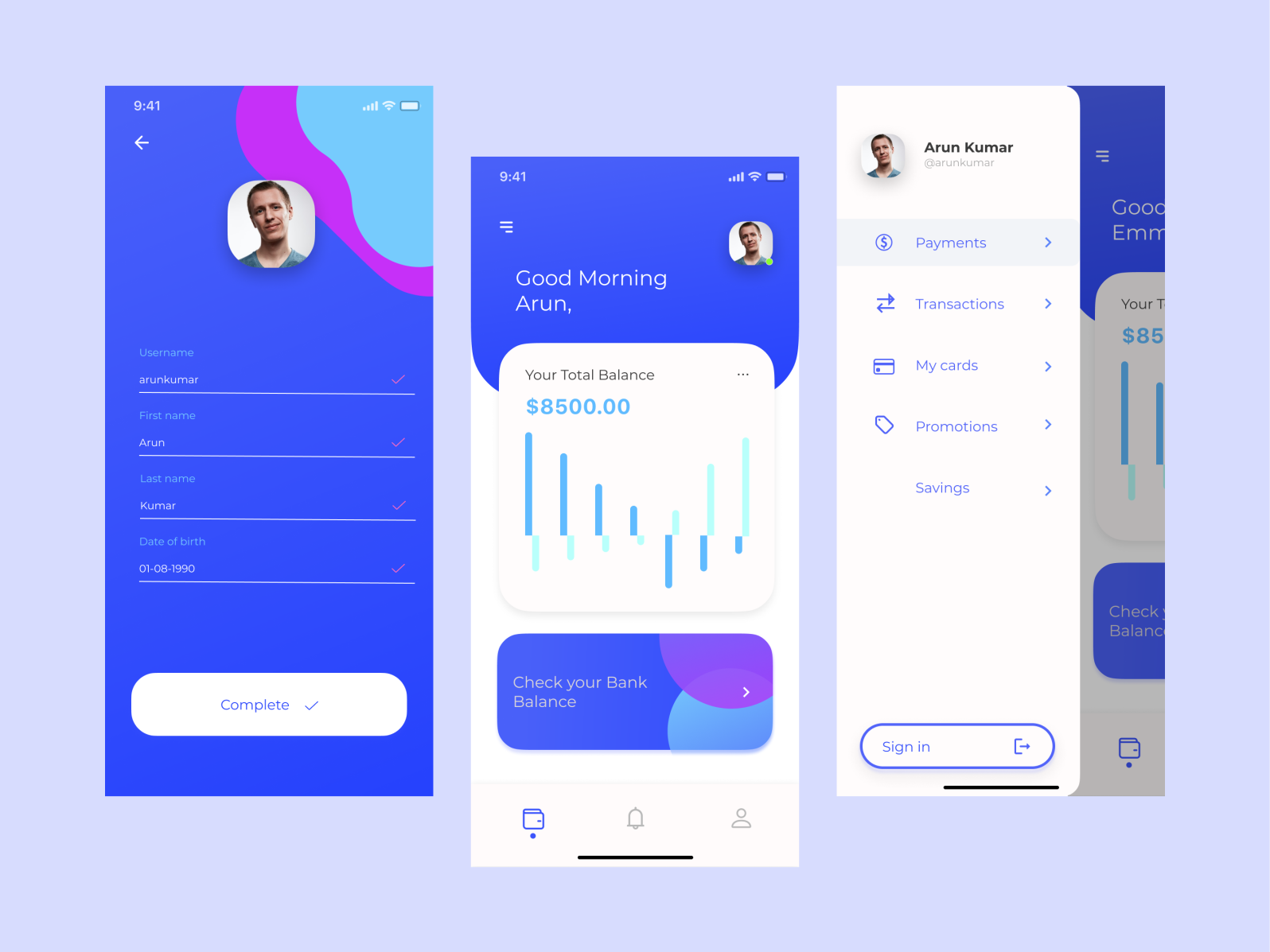 Money app by adila sharin on Dribbble