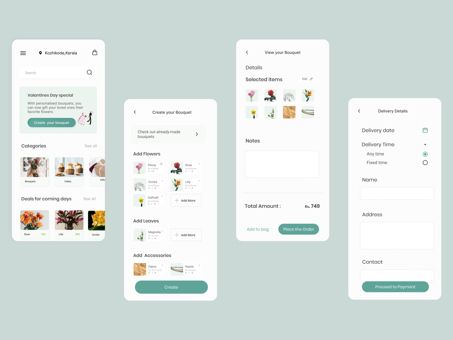 Flower Arrangement App by adila sharin on Dribbble