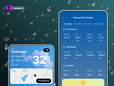 Weather app UI