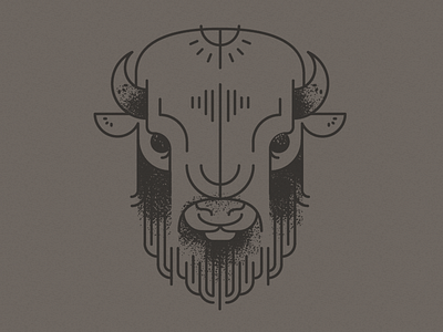 Buffalo beards bison buffalo geometry illustration lines