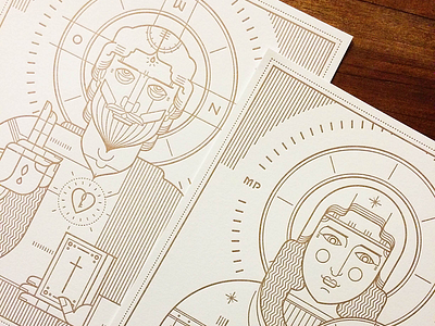 Orthodox Icons gold jesus letterpress lines mary orthodoxy