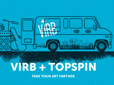 The Virb Van bands blue conversion van gigs illustration museo sans virb