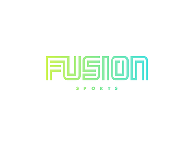 FusionSports branding gradient inline logo