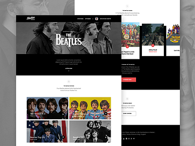 Slacker Presents the Beatles beatles microsite website