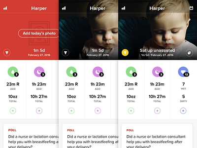 Baby Tracking baby data interface kids