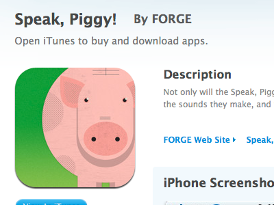 Speak, Piggy! application education iphone pig ui