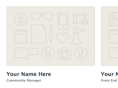 Career Graphics community manager front end dev illustration neatly organized things virb
