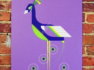 Presley the Peacock a modern eden animals poster purple