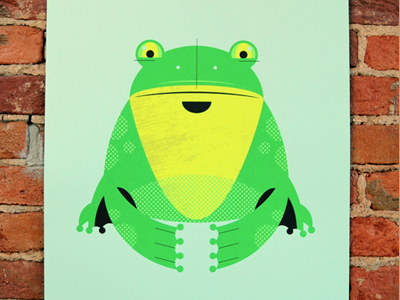 Webster the Frog a modern eden frog green poster