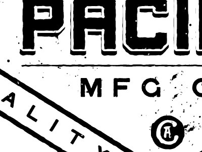 PACI black grunge illustrator type typography white