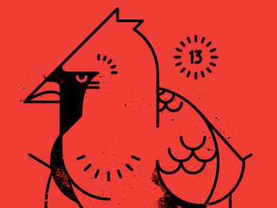 The Cardinal 13 black cardinal grit illustration red sun vector brushes wheat